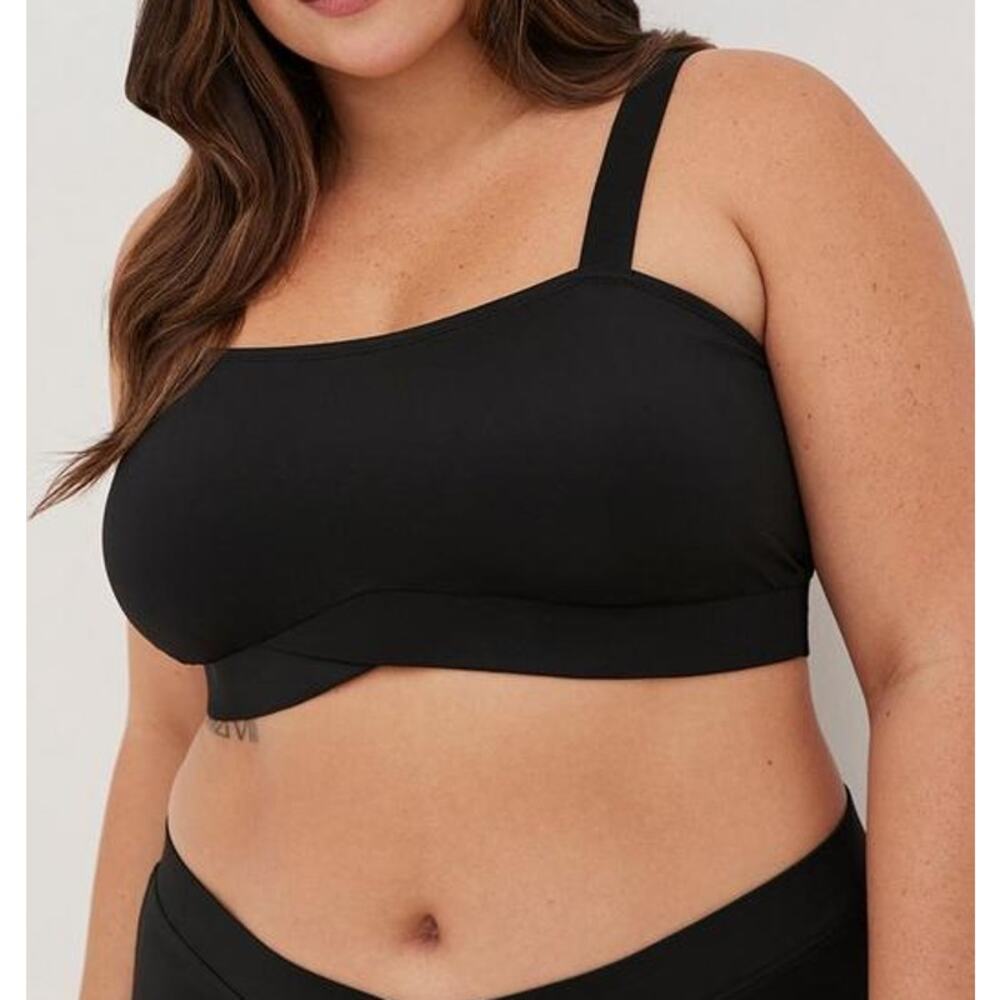 Torrid Bralette Black Unlined Microfiber Comfort Bra Capsule Minimalist Lounge